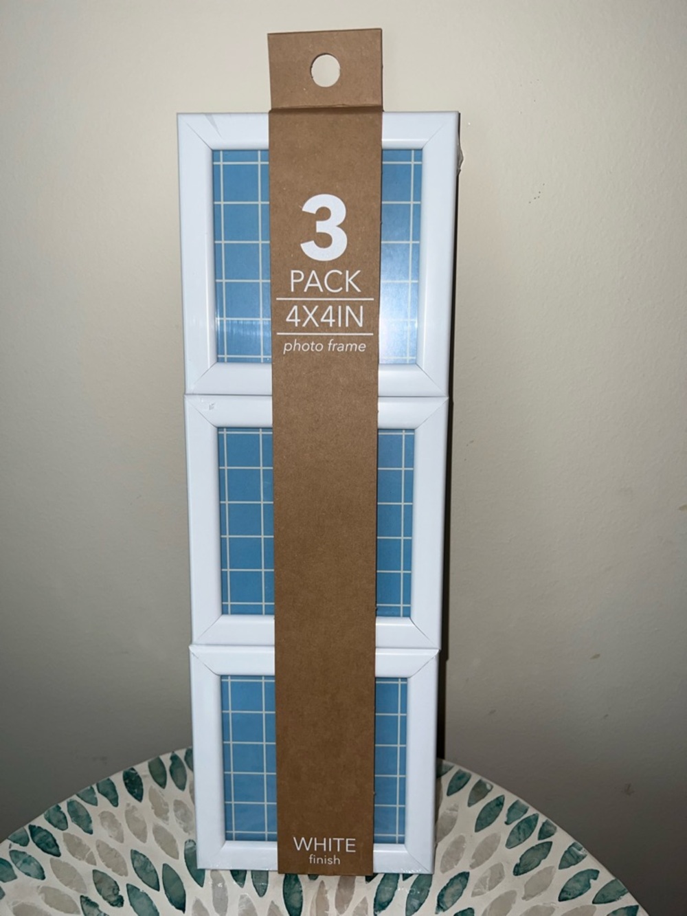 Harbortown‎ Industries 3 Pack 4x4 White Photo Frames Set New